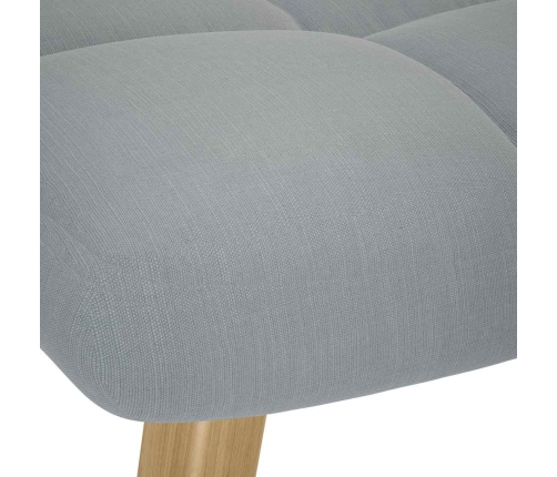 Sillón mecedora con taburete tela gris claro