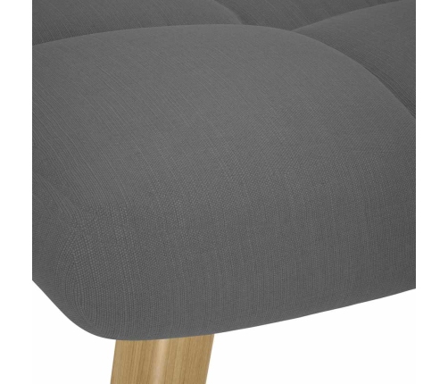 Sillón mecedora con taburete tela gris oscuro