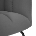 Sillón mecedora con taburete tela gris oscuro