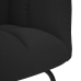 Sillón mecedora con taburete tela negro