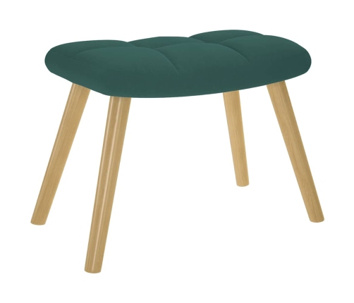 Sillón mecedora con taburete tela verde oscuro