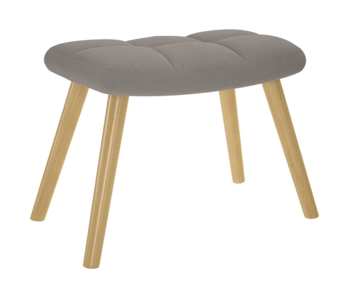 Sillón mecedora con taburete tela gris taupe