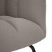 Sillón mecedora con taburete tela gris taupe