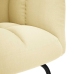 Sillón mecedora con taburete tela color crema