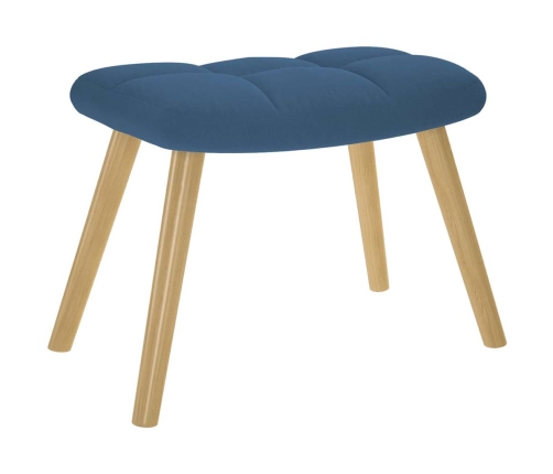 Sillón mecedora con taburete tela azul