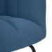 Sillón mecedora con taburete tela azul