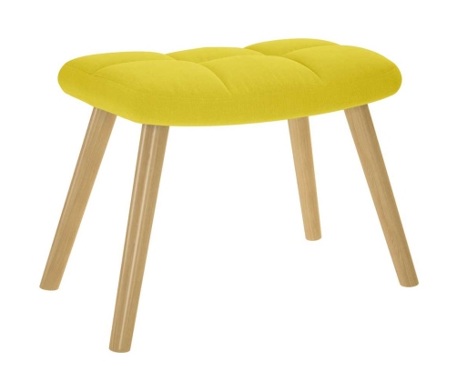 Sillón mecedora con taburete tela amarilla claro