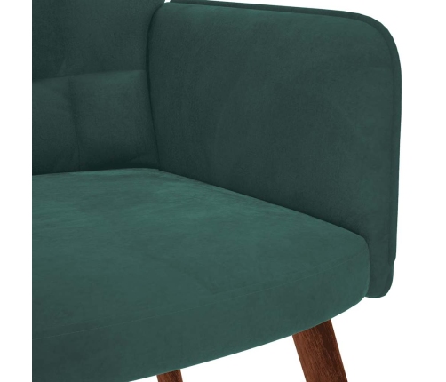 Sillón de relax de terciopelo verde oscuro