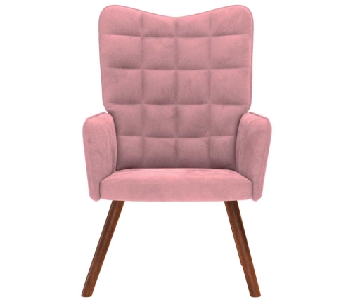 Sillón de relax de terciopelo rosa