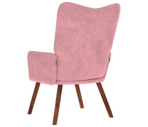 Sillón de relax de terciopelo rosa