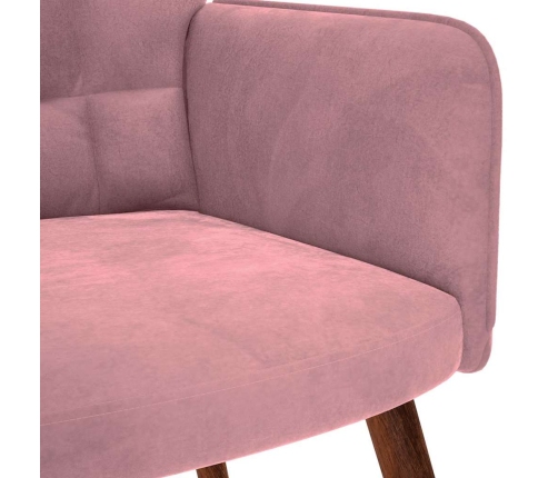 Sillón de relax de terciopelo rosa