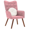 Sillón de relax de terciopelo rosa