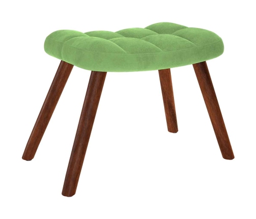 Sillón de relax con reposapiés terciopelo verde claro