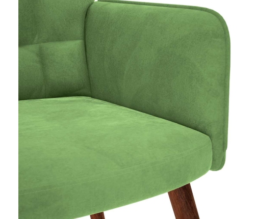 Sillón de relax con reposapiés terciopelo verde claro