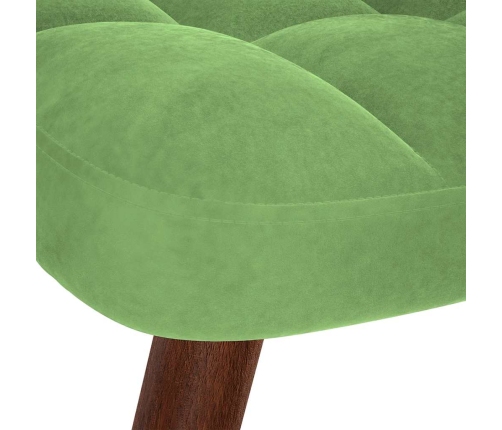 Sillón de relax con reposapiés terciopelo verde claro