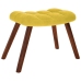 Sillón de relax con taburete terciopelo amarillo