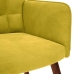 Sillón de relax con taburete terciopelo amarillo