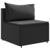 Set de muebles de jardín 5 pzas y cojines ratán sintético negro