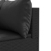 Set de muebles de jardín 5 pzas y cojines ratán sintético negro