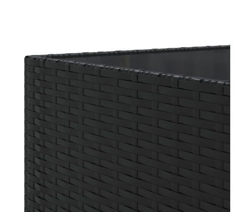 Set de muebles de jardín 5 pzas y cojines ratán sintético negro