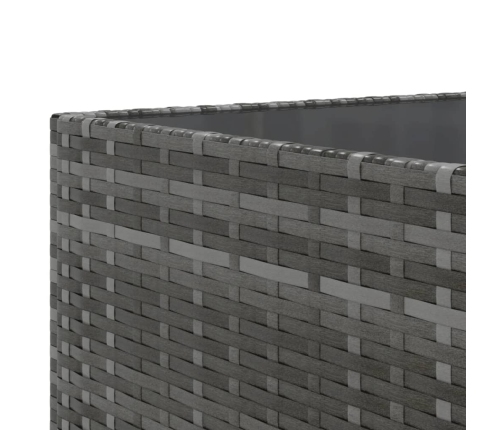 Set de muebles de jardín 6 pzas y cojines ratán sintético gris