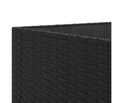 Set de muebles de jardín y cojines 7 pzas ratán sintético negro