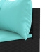 Set de muebles de jardín 9 pzas y cojines ratán sintético negro
