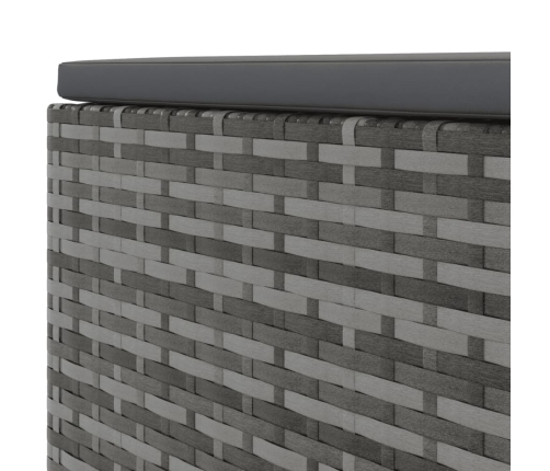 Set de muebles de jardín 5 pzas y cojines ratán sintético gris