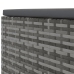 Set de muebles de jardín 5 pzas y cojines ratán sintético gris