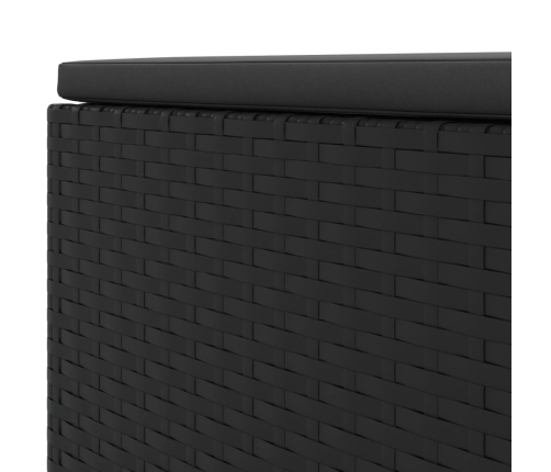 Set de muebles de jardín 5 pzas y cojines ratán sintético negro