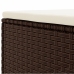 Set muebles de jardín 6 piezas y cojines ratán sintético marrón