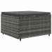 Set de muebles de jardín 6 pzas y cojines ratán sintético gris