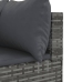 Set de muebles de jardín 6 pzas y cojines ratán sintético gris