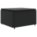 Set muebles de jardín 6 piezas y cojines ratán sintético negro