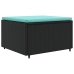 Set muebles de jardín 6 piezas y cojines ratán sintético negro