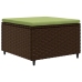 Set muebles de jardín 6 piezas y cojines ratán sintético marrón