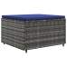 Set de muebles de jardín 6 pzas y cojines ratán sintético gris