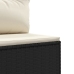 Set de muebles de jardín 5 pzas y cojines ratán sintético negro