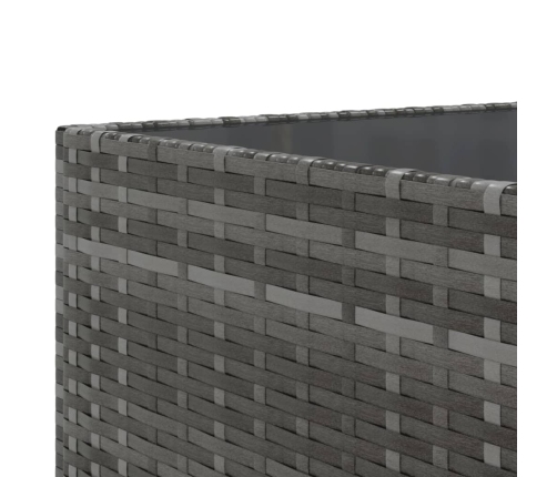 Set de muebles de jardín 5 pzas y cojines ratán sintético gris