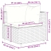 Set muebles de jardín 6 piezas y cojines ratán sintético marrón