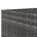 Set de muebles de jardín 7 pzas y cojines ratán sintético gris