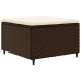 Set muebles de jardín 6 piezas y cojines ratán sintético marrón