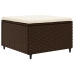 Set muebles de jardín 7 piezas y cojines ratán sintético marrón