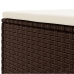 Set muebles de jardín 7 piezas y cojines ratán sintético marrón