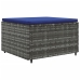 Set de muebles de jardín 7 pzas y cojines ratán sintético gris