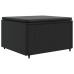 Set de muebles de jardín 8 pzas y cojines ratán sintético negro