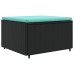 Set muebles de jardín 6 piezas y cojines ratán sintético negro