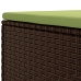 Set muebles de jardín 6 piezas y cojines ratán sintético marrón