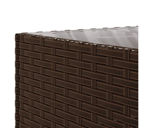 Set muebles de jardín 10 pzas y cojines ratán sintético marrón