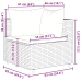Set muebles de jardín 10 pzas y cojines ratán sintético marrón